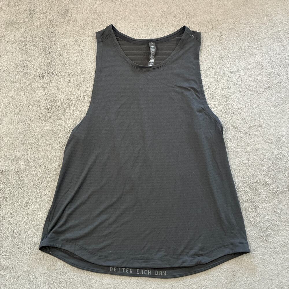 Lululemon Black Sleeveless Workout Running Gym Athletic Tank Top Men’s Size XL